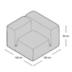 Le Mura End Module - low modular sofa from Nue Modern