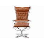 Falcon Lounge Chair - hammock-like cushioned leather seat