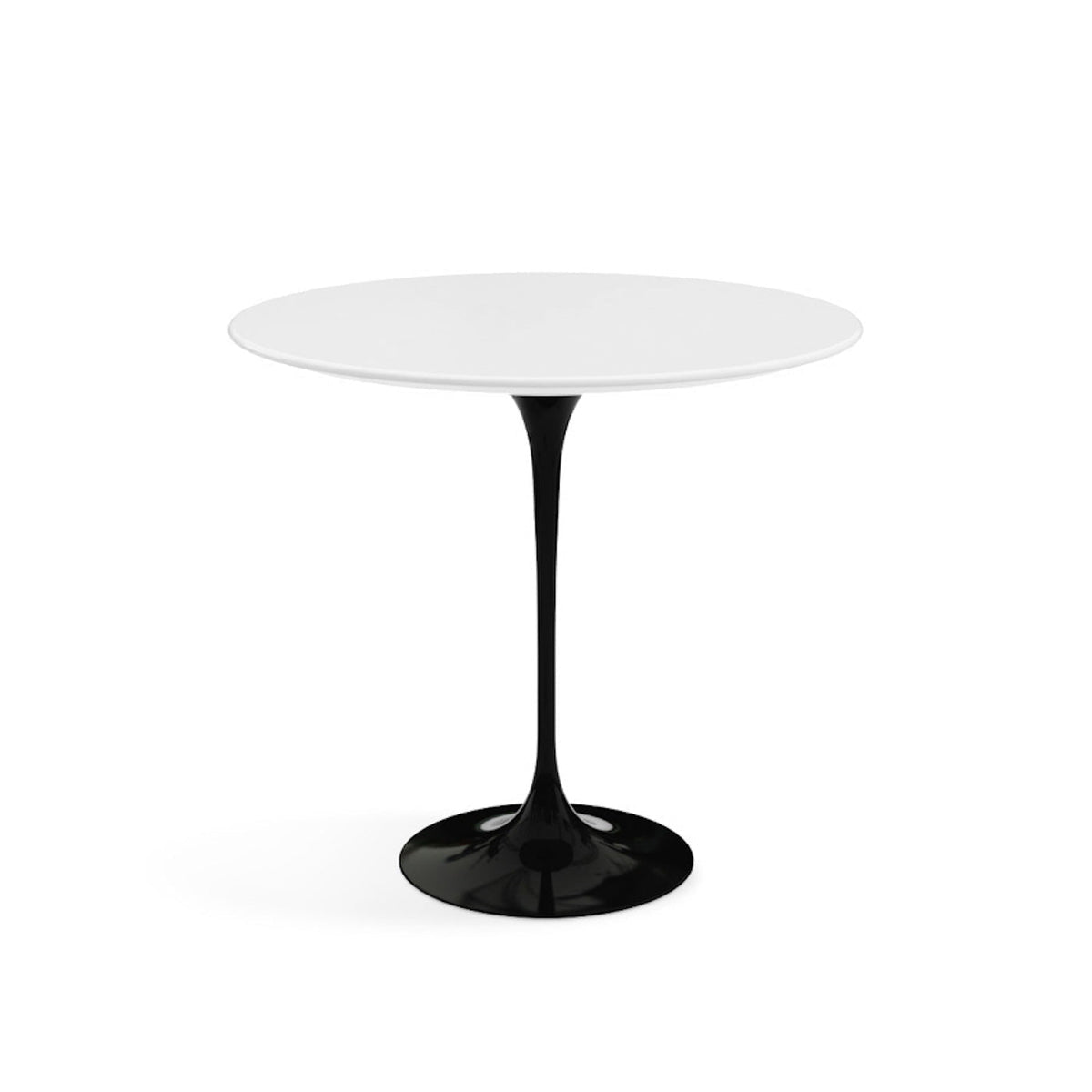 Pedestal Side Table - round top on a single sculpted trumpet base