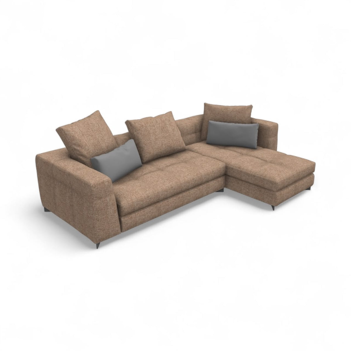 Portman 3-Seater Sofa with Chaise - three tailored seats and a stretch-out chaise
