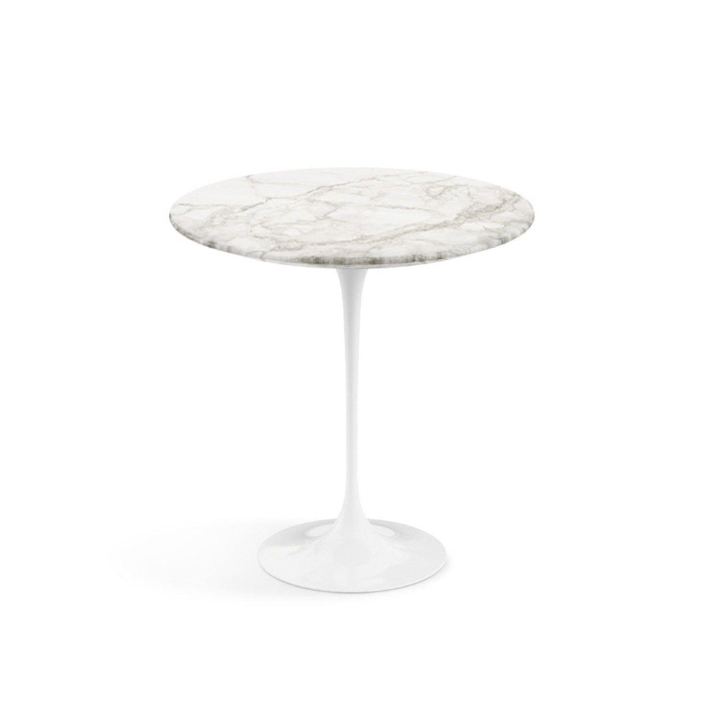 Pedestal Side Table - Marble Top - available with a Nero Marquina marble top