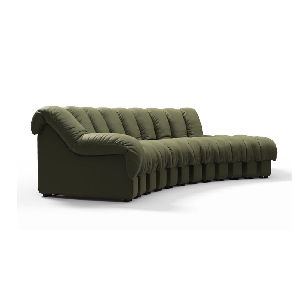 DS-600 Modular Sofa - Combo 1 - end and intermediate elements linked in a curving run
