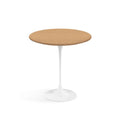 Pedestal Side Table - Wood Top - white or black base