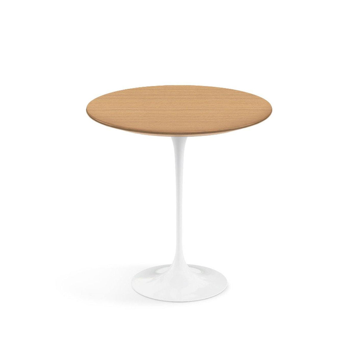 Pedestal Side Table - Wood Top - white or black base