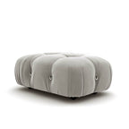 Bellini Small Ottoman - light grey velvet | Nue Modern 