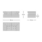 mahjong 2-seater sofa dimensions
