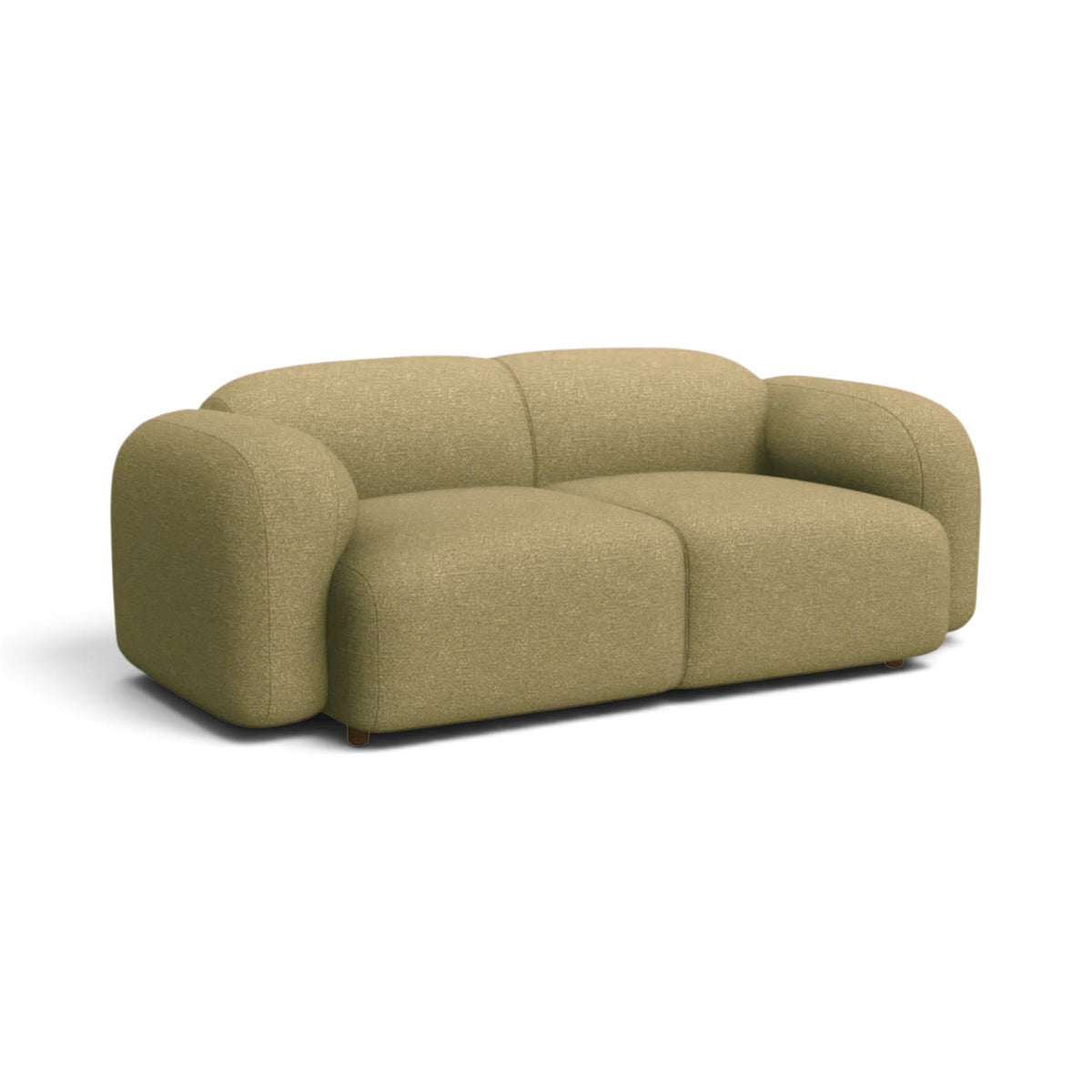 Mellow 2-Seater Sofa in Olive tone upholstery | Nue Modern