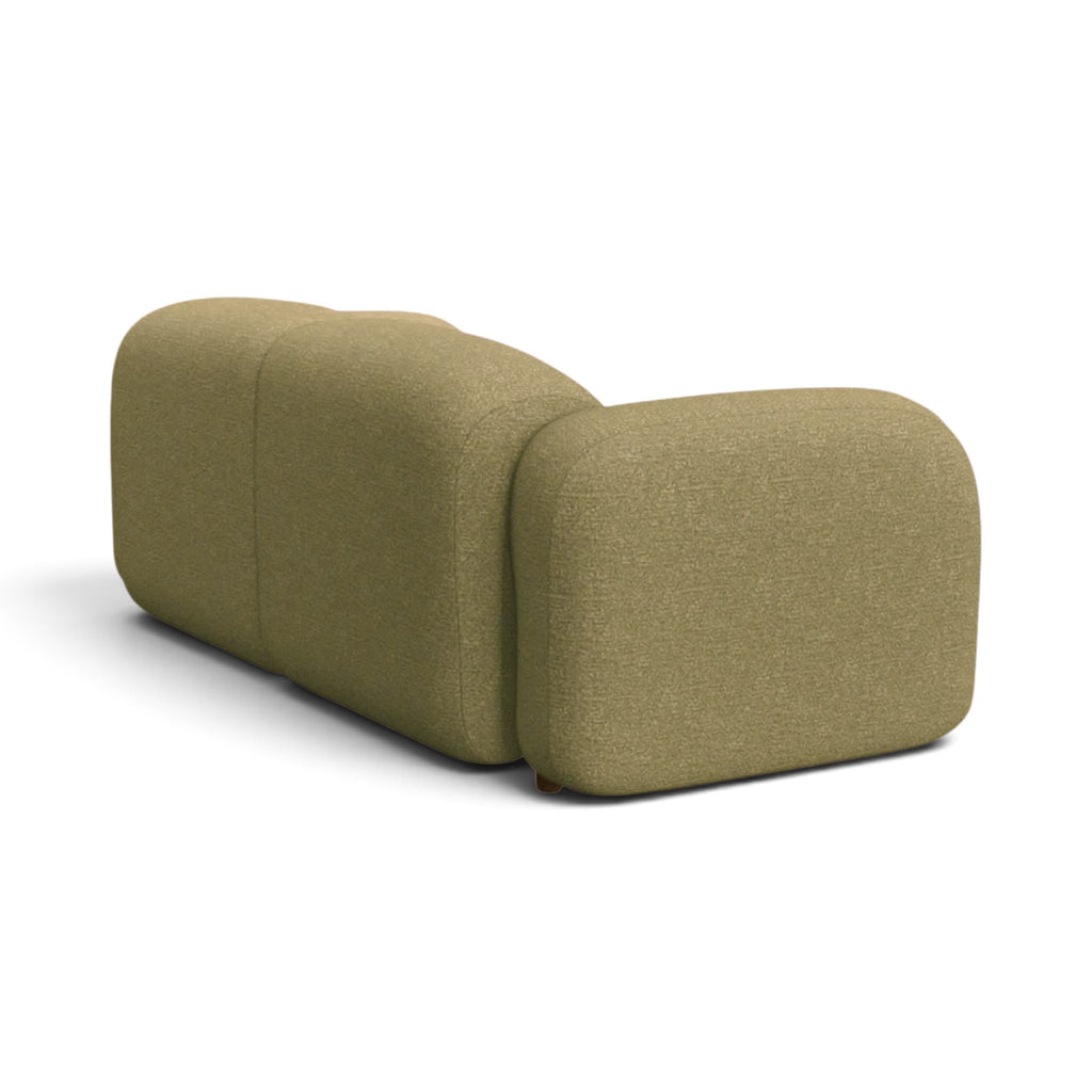 Mellow 2-Seater Sofa in a Olive tone Chenille upholstery | Nue Modern
