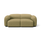Mellow 2-Seater Sofa in mustard bouclé - front view