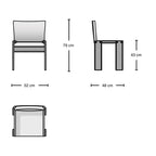Monk Dining Chair - dimensions diagram