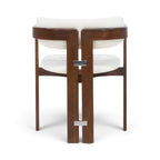 Pamplona Armchair in walnut and white - back view