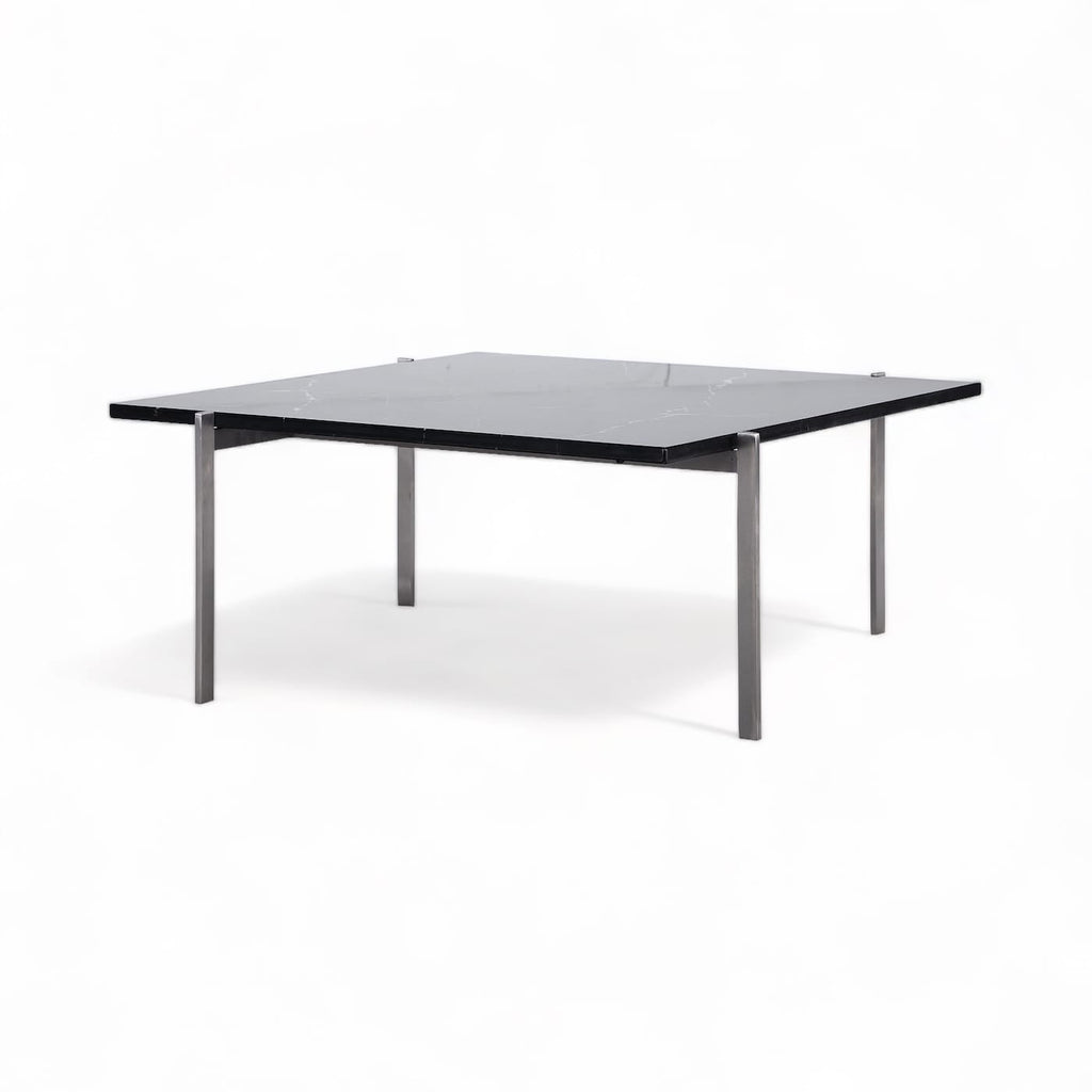PK61 Coffee Table with black marble top - side view | Nue Modern