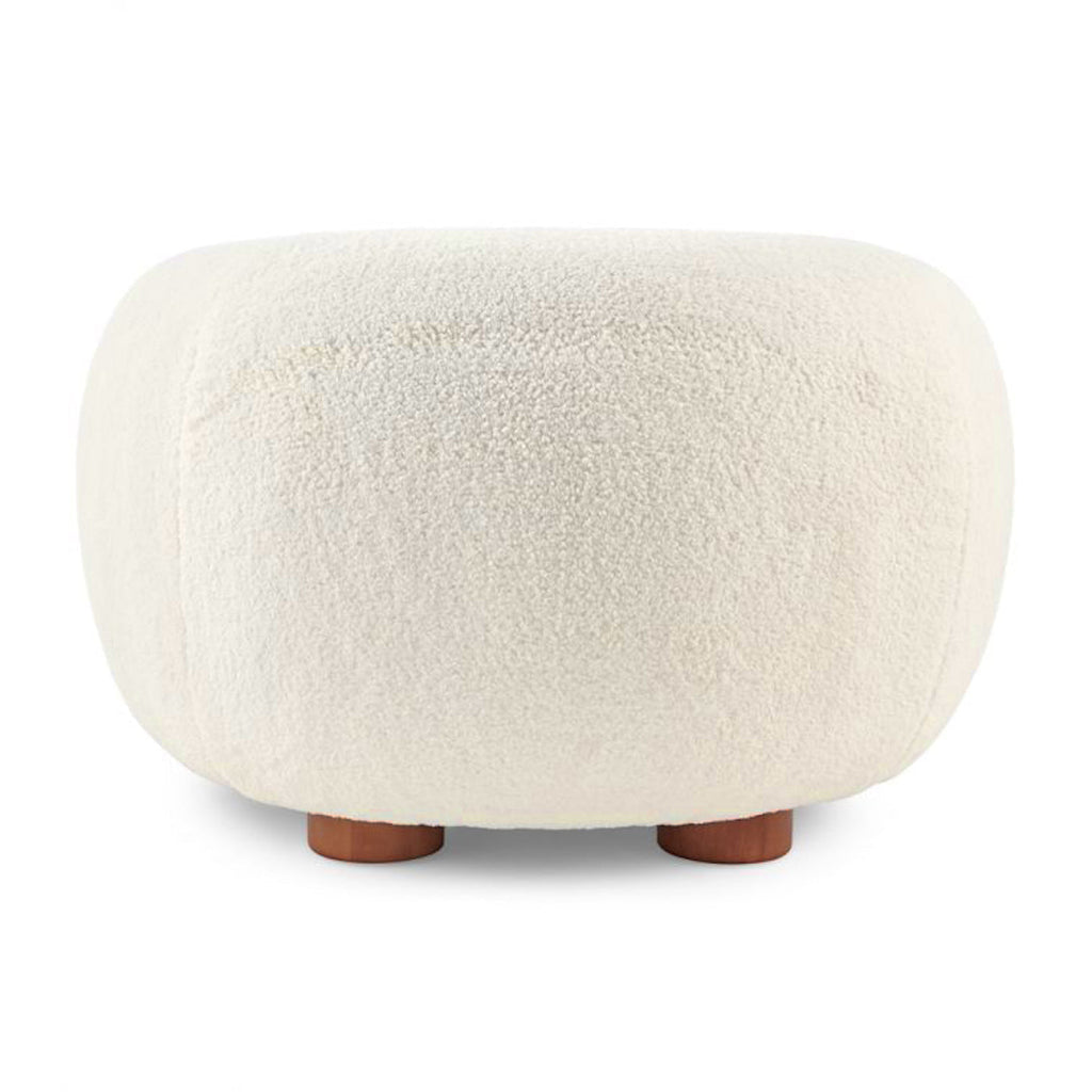 Polar Bear Armchair in Ivory Sherpa - Back View | Nue Modern
