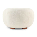 Polar Bear Armchair in Ivory Sherpa - Back View | Nue Modern