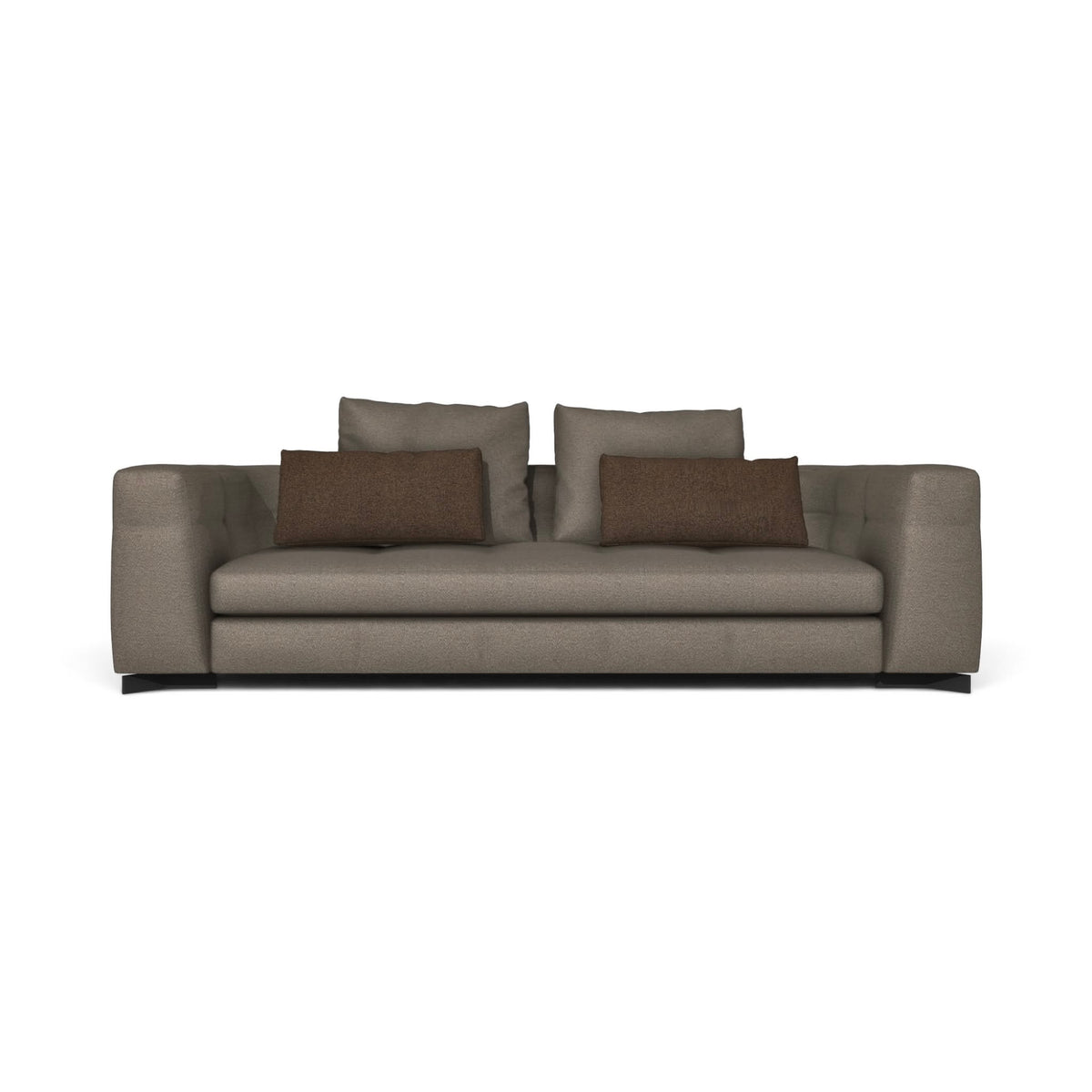 Portman-2-seater sofa in brown leather