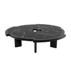 Rio Coffee Table in Black Stain Oak with Black Marble - Charlotte Perriand Inspired | Nue Modern