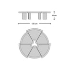 Rio Coffee Table - Dimensions | Nue Modern
