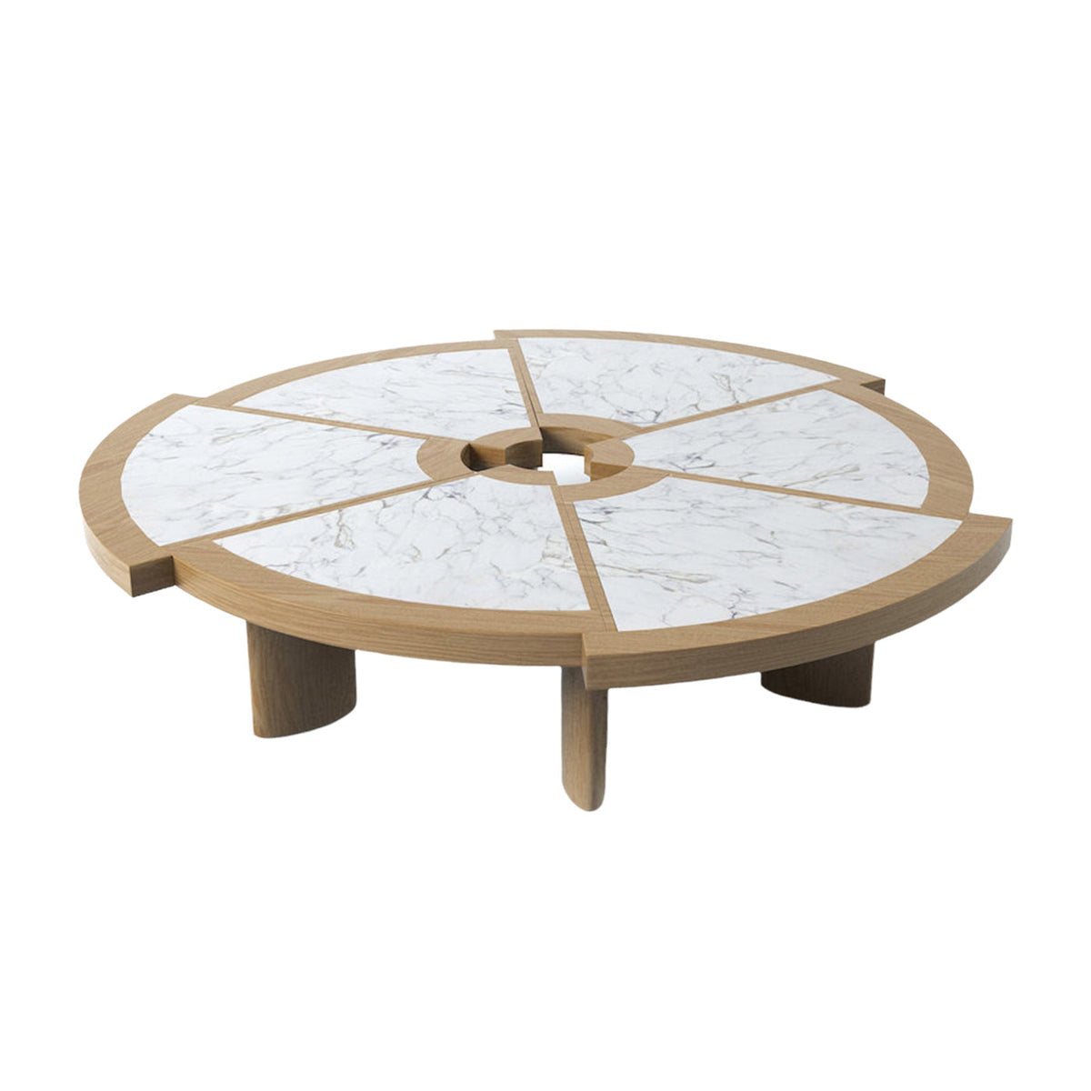 Rio Coffee Table With Marble Top - Charlotte Perriand Inspired | Nue Modern