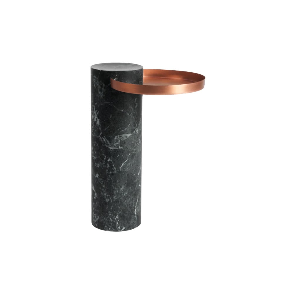 Salute Table B - Black Marble & Copper Tray | Nue Modern