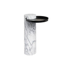 Salute Table B - White Marble & Black Tray | Nue Modern