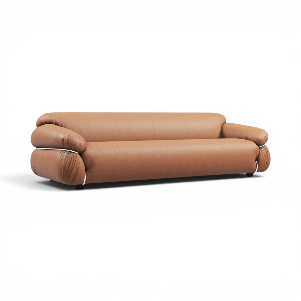 Sesann 3-Seater Sofa - Gianfranco Frattini Inspired Leather Sofa | Nue Modern