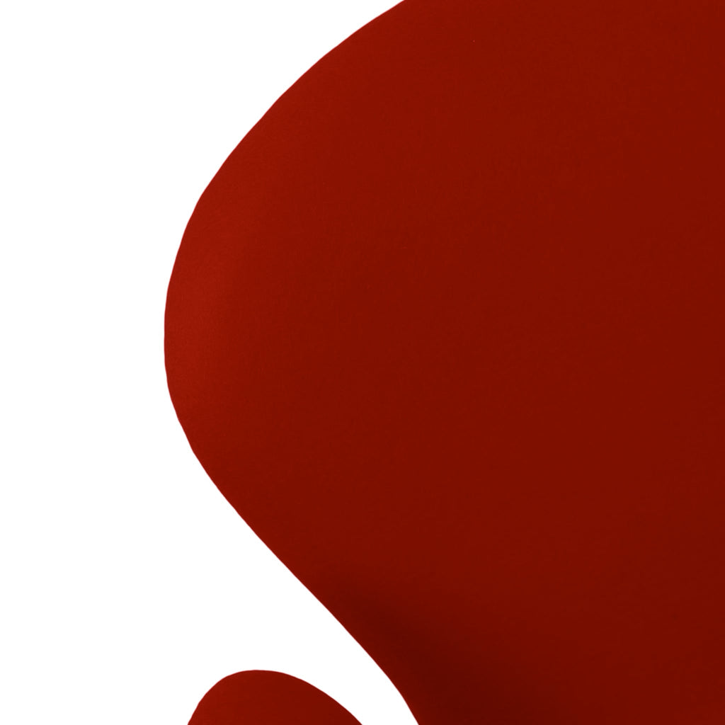 Swan Chair - close-up of the deep red upholstery