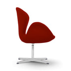 Swan Chair in red - side view of the curved shell