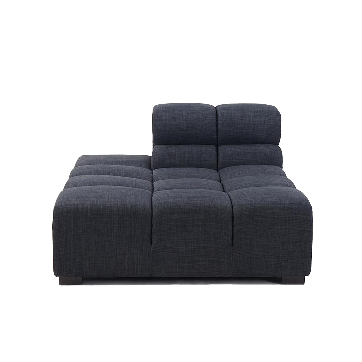 Tufty Open End Chaise Module in grey linen | Nue Modern