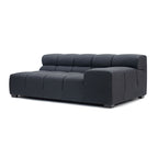 Tufty Open End Sectional Sofa in navy bouclé | Nue Modern